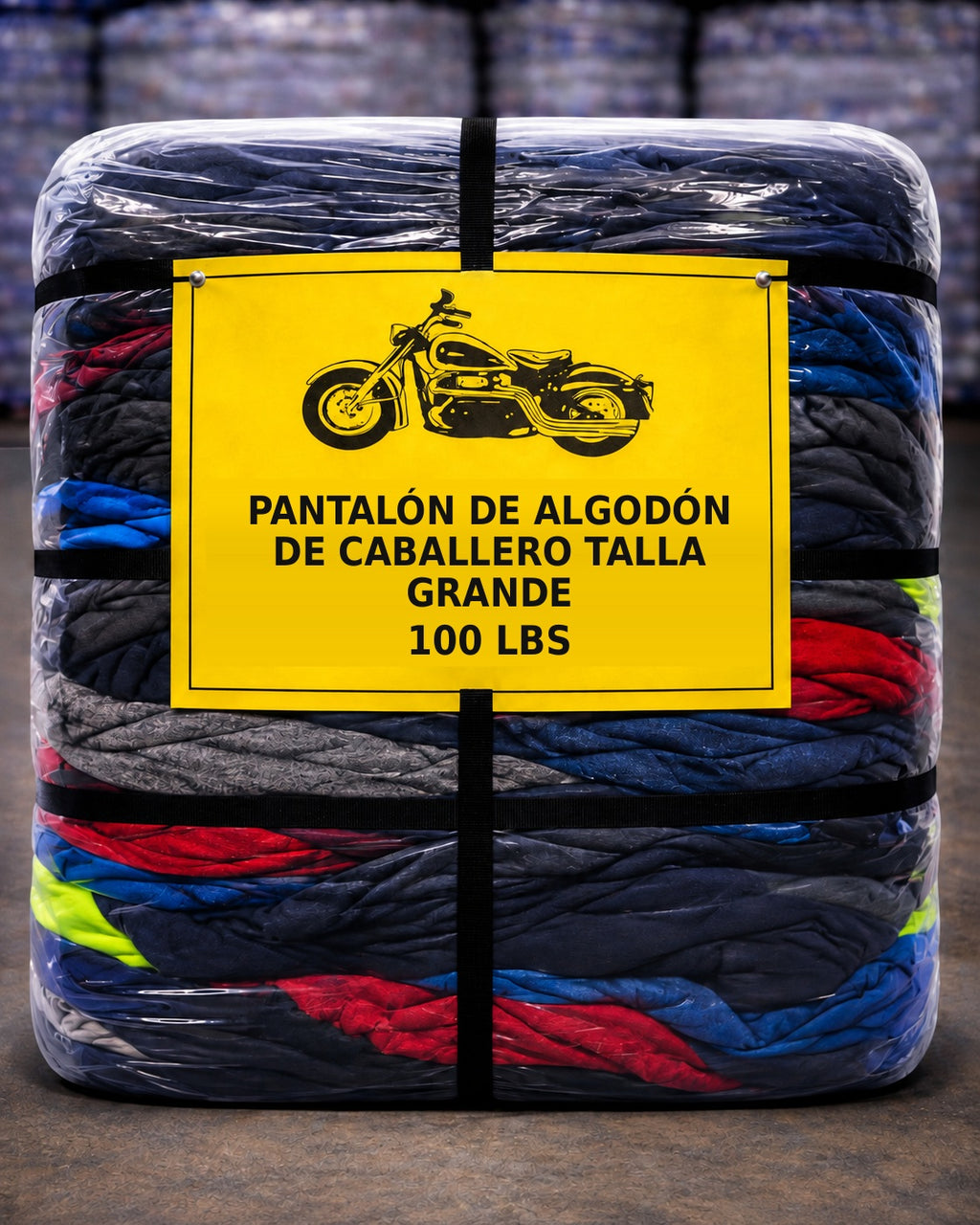 PANTALÓN DE ALGODÓN DE CABALLERO TALLA GRANDE 100 LBS